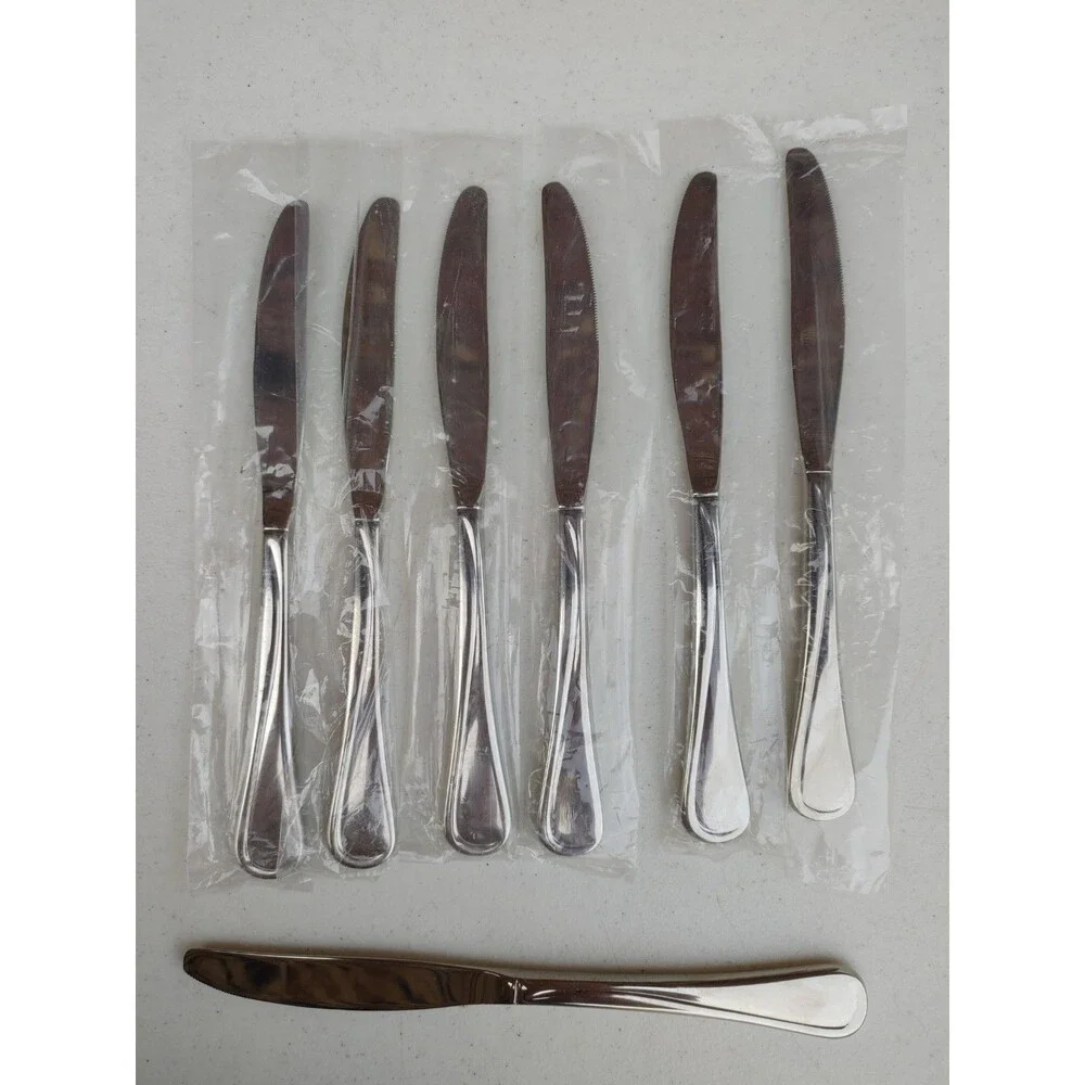 7 ct. Oneida Flight Reliance Dinner Butter Knives Satin/Stainless Flatware 9”